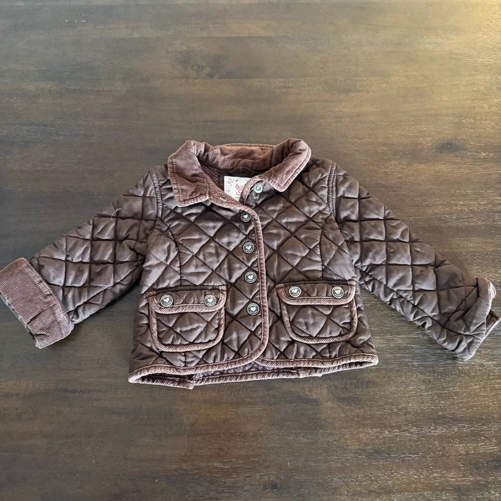 GAP 12-18 Months Girls‎ Brown Quilted Jacket